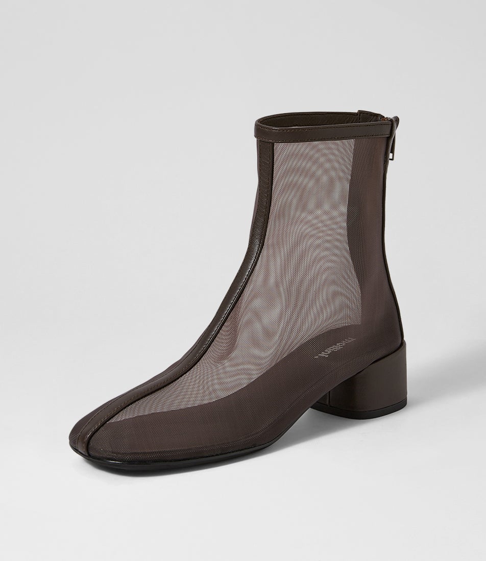 Garnir Choc Fabric Ankle Boots