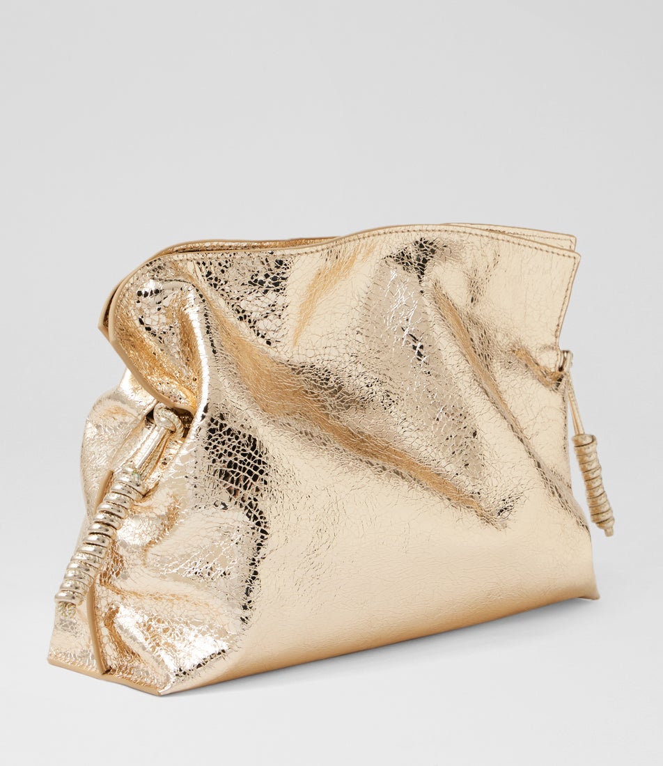 Della Gold Chain Leather Handbag