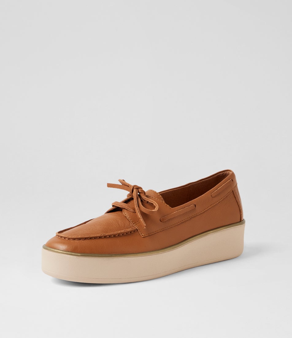 Zita W Dark Tan Milk Leather Loafers