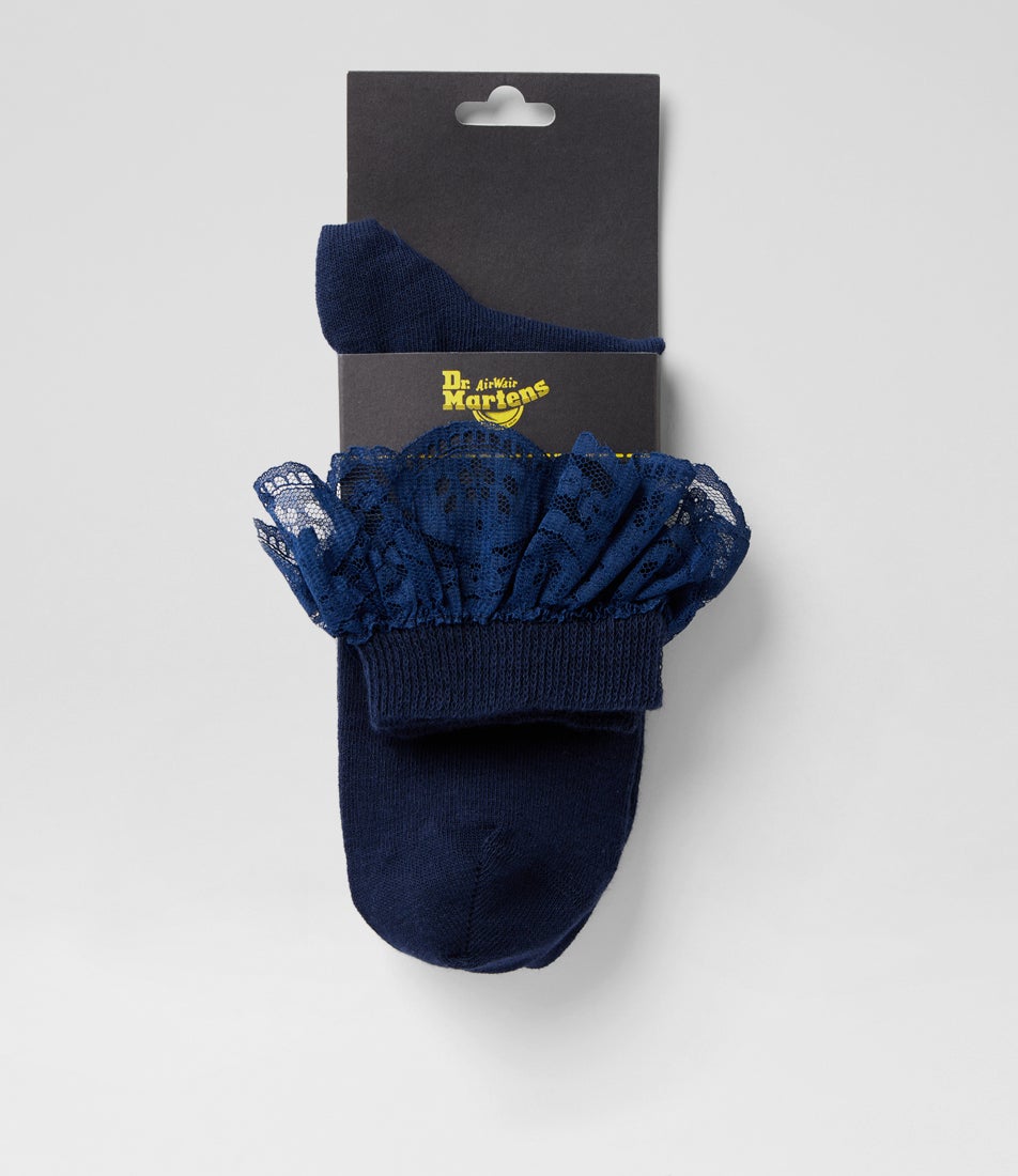 Frill Blue Fabric Sock