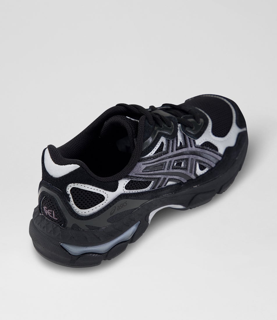 Gel Nyc Youth Black Pure Silver Suede Lace Up Sneakers