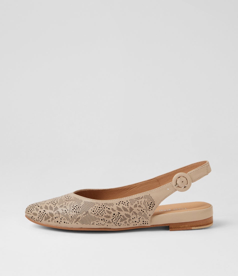 Falo Vanilla Leather Slingbacks