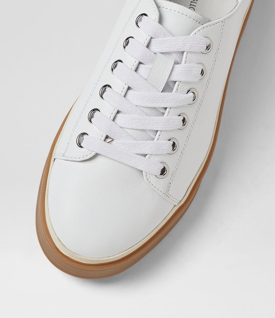 Pianna White Leather Sneakers