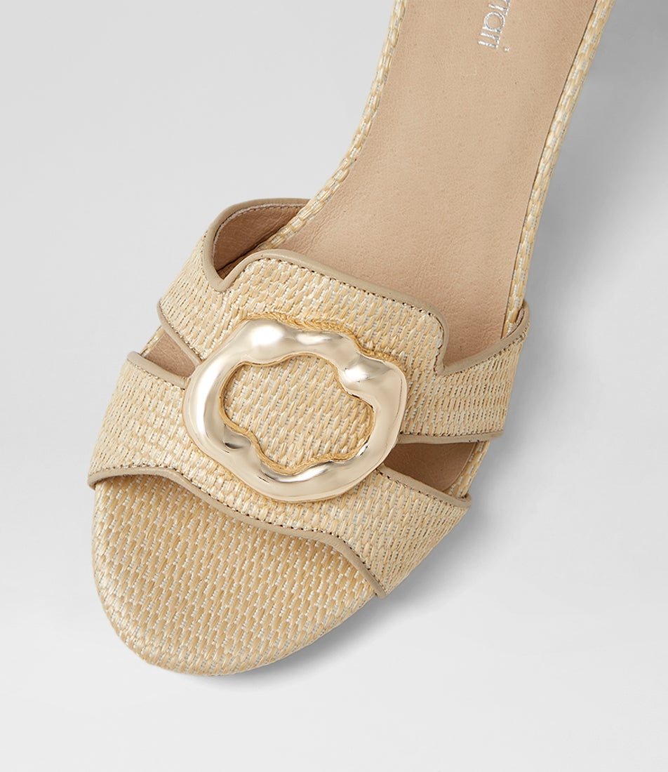 Gisabel Natural Fabric Sandals