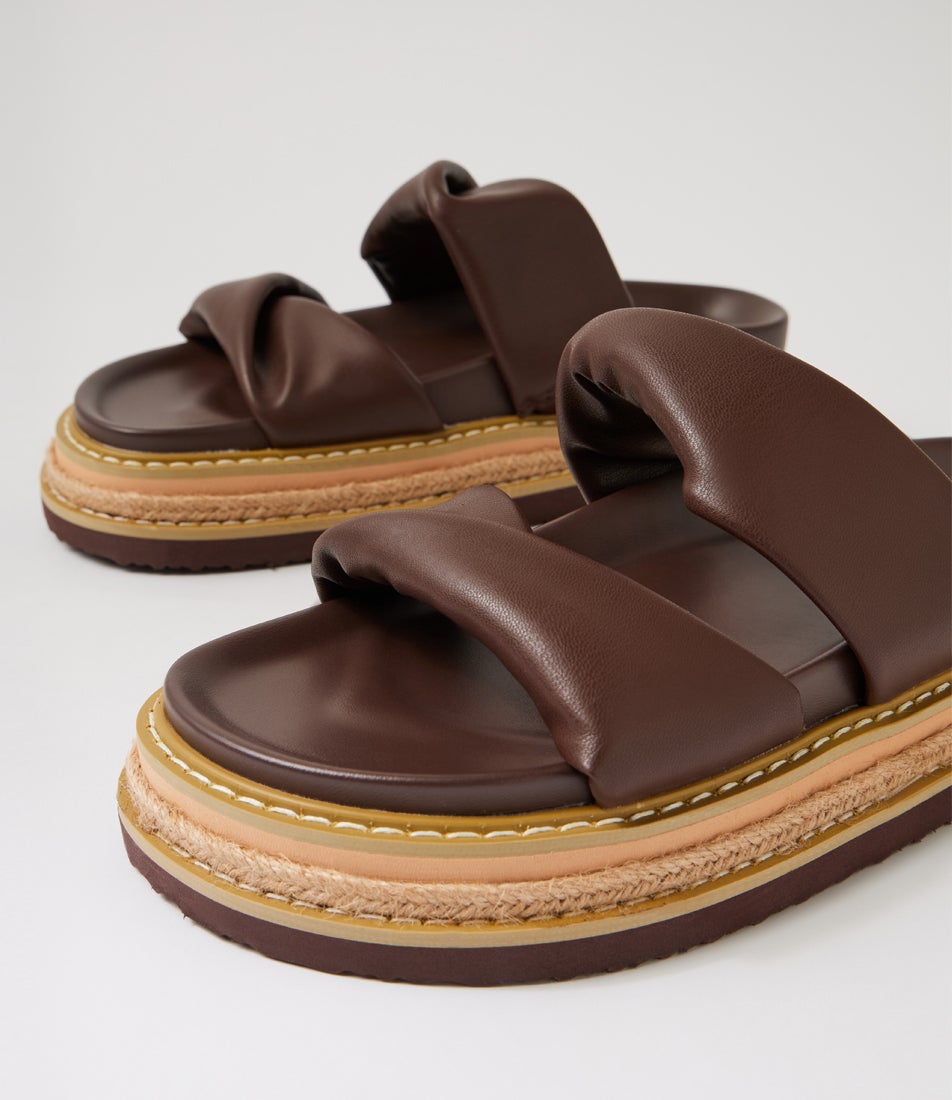 Teagan Chocolate Brown Slides