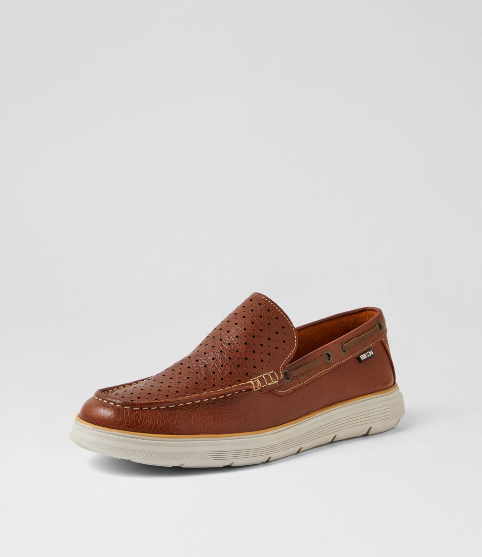 Valen Brown Leather Loafers