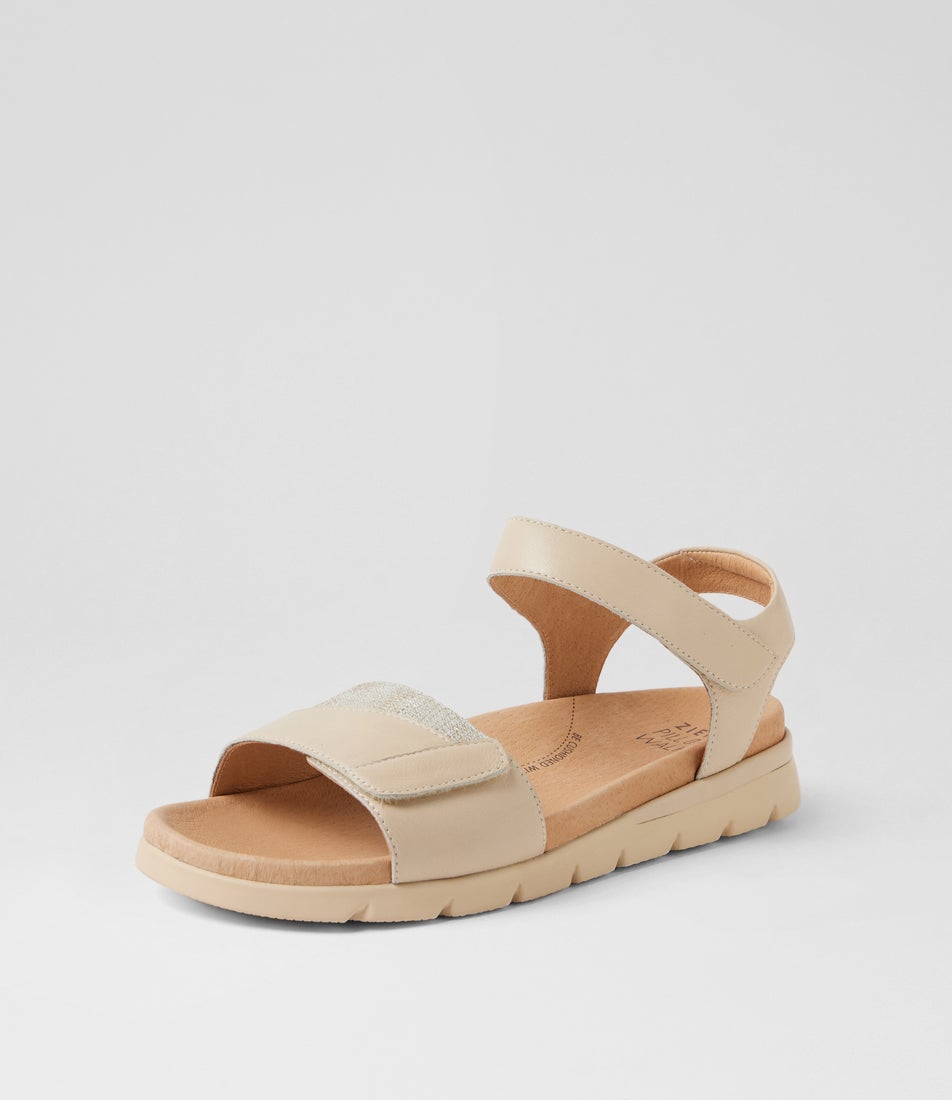 Angiela Xw Milk Ivory Lizard Leather Sandals
