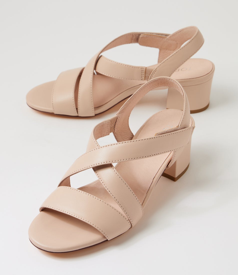 Dabria Nude Leather Sandals