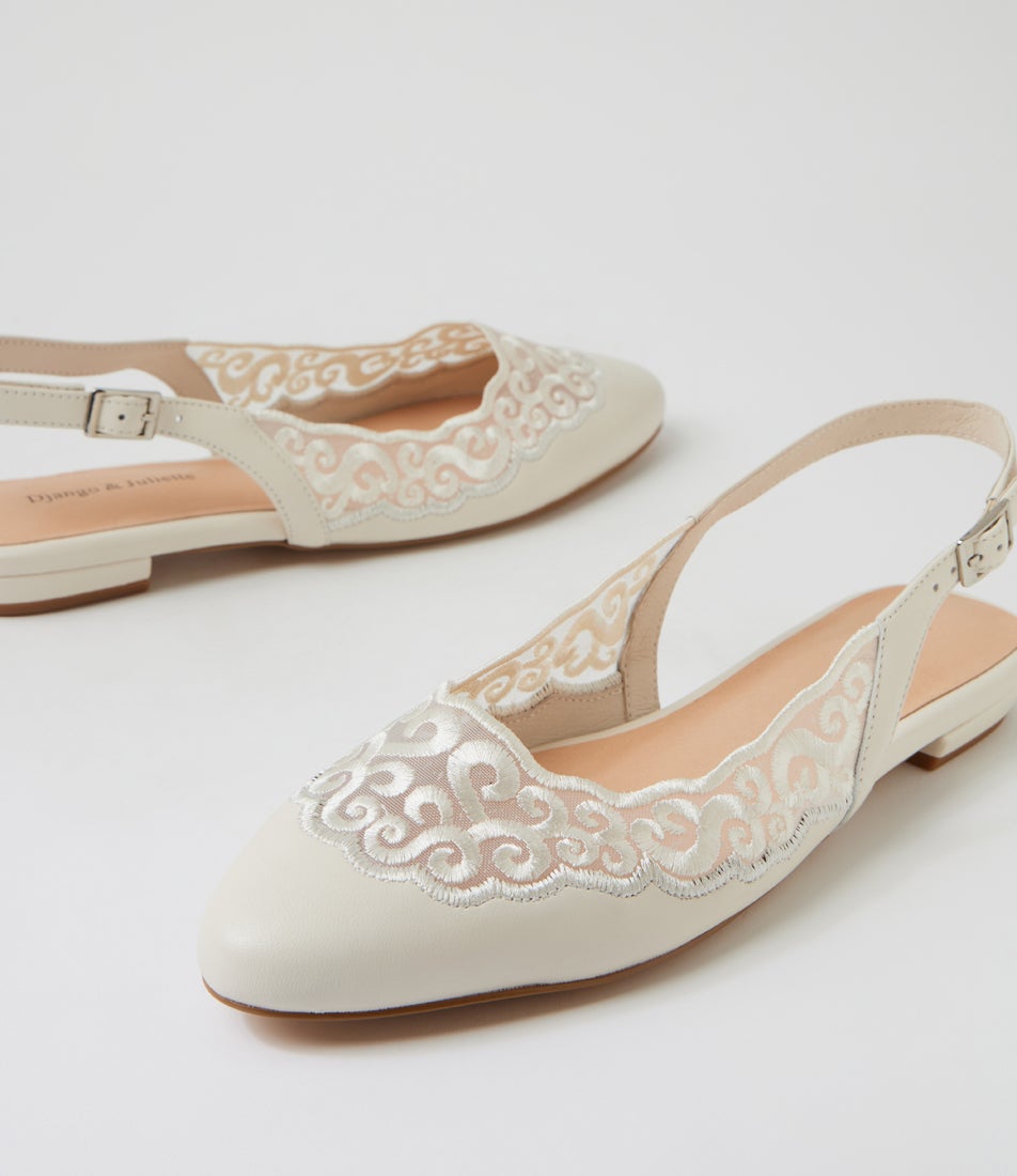 Ardine Ivory Mix Slingbacks