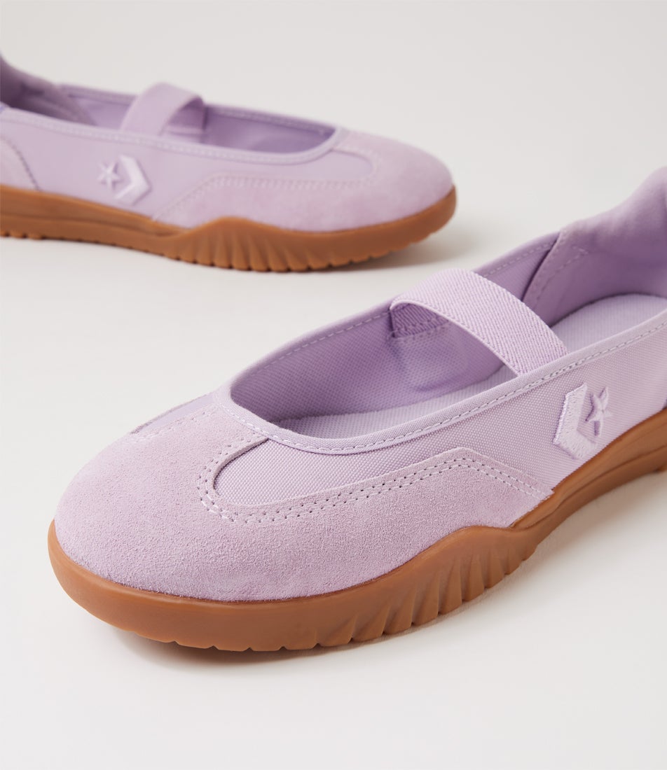 Run Star Trainer Ballet Lavender Latte Lilac Soda Gum Canvas Ballet Flats