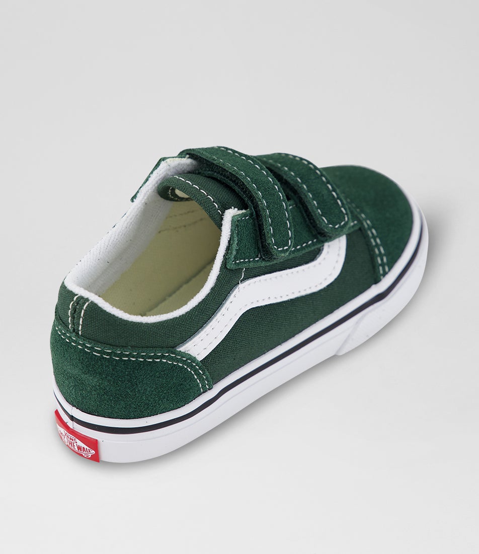 Old Skool Toddler Color Theory Oil Green Canvas Sneakers
