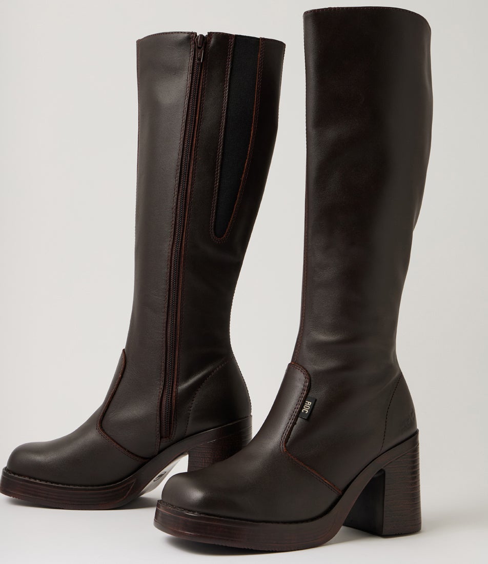 Idaho Brown Leather Knee High Boots Idaho Brown Leather Knee High Boots