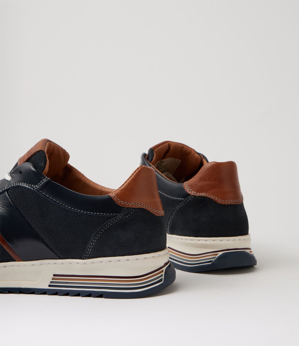 Falls Blue Leather Sneakers