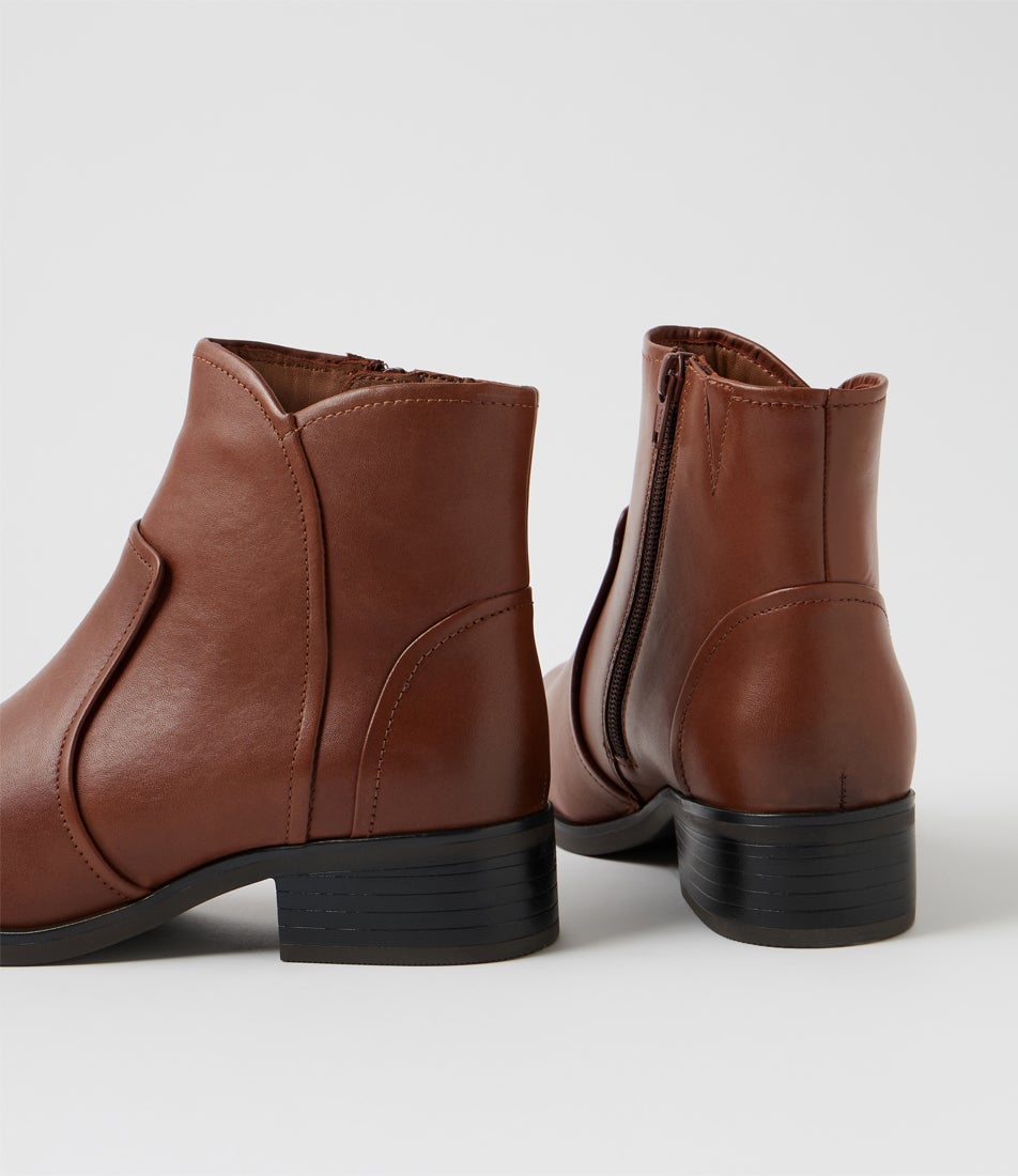 Eleanors Tan Leather Ankle Boots
