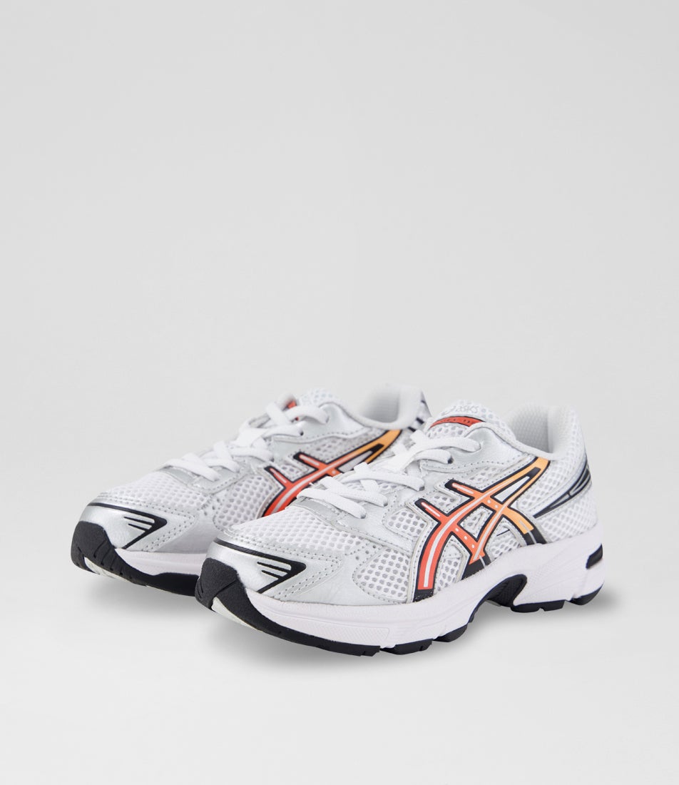 Gel 1130 Junior White Red Snapper Fabric Sneakers