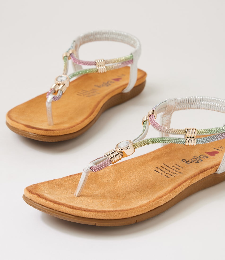 Fessa Silver Multi Sandals