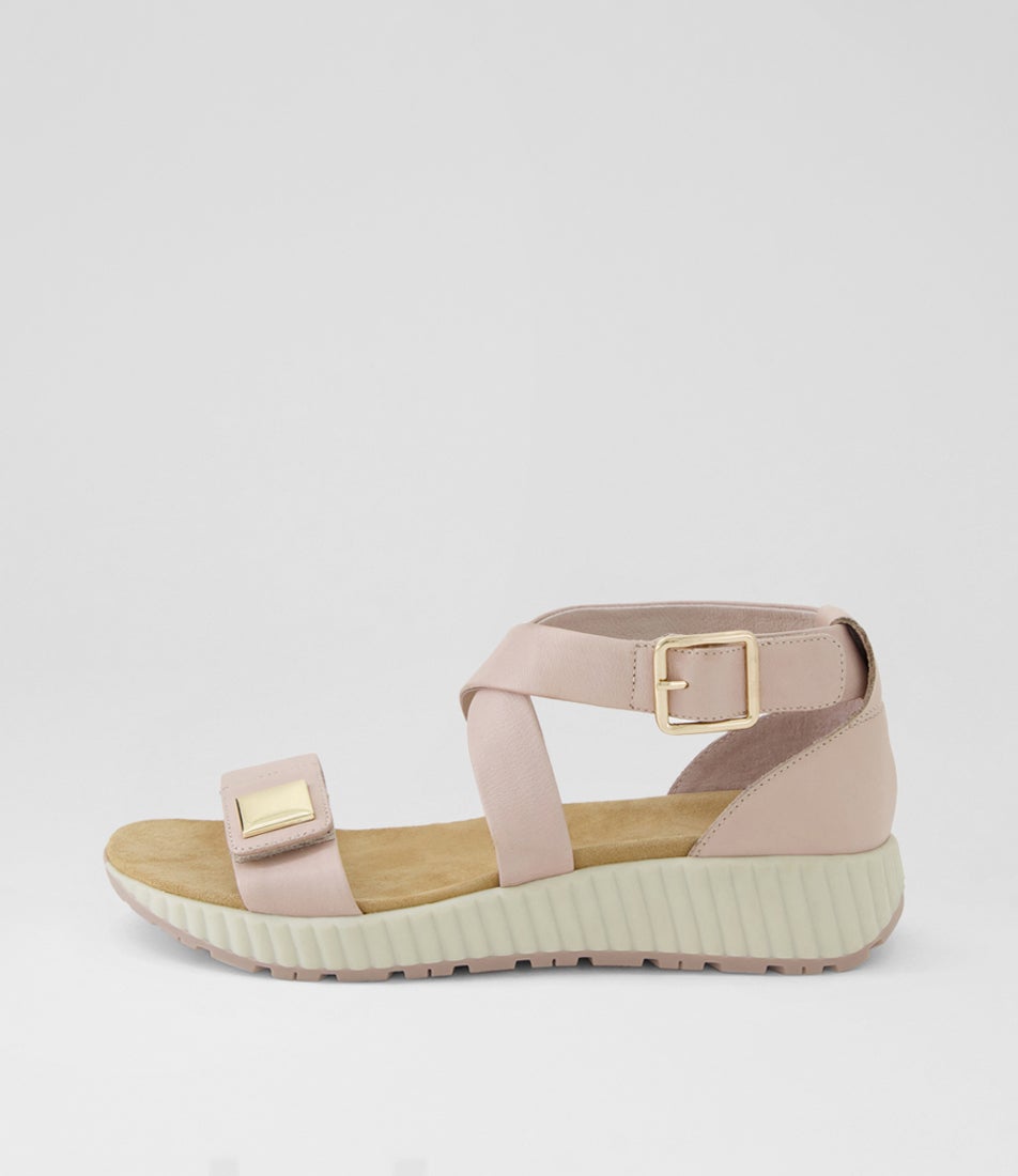 Loydes W Café Almond Leather Sandals