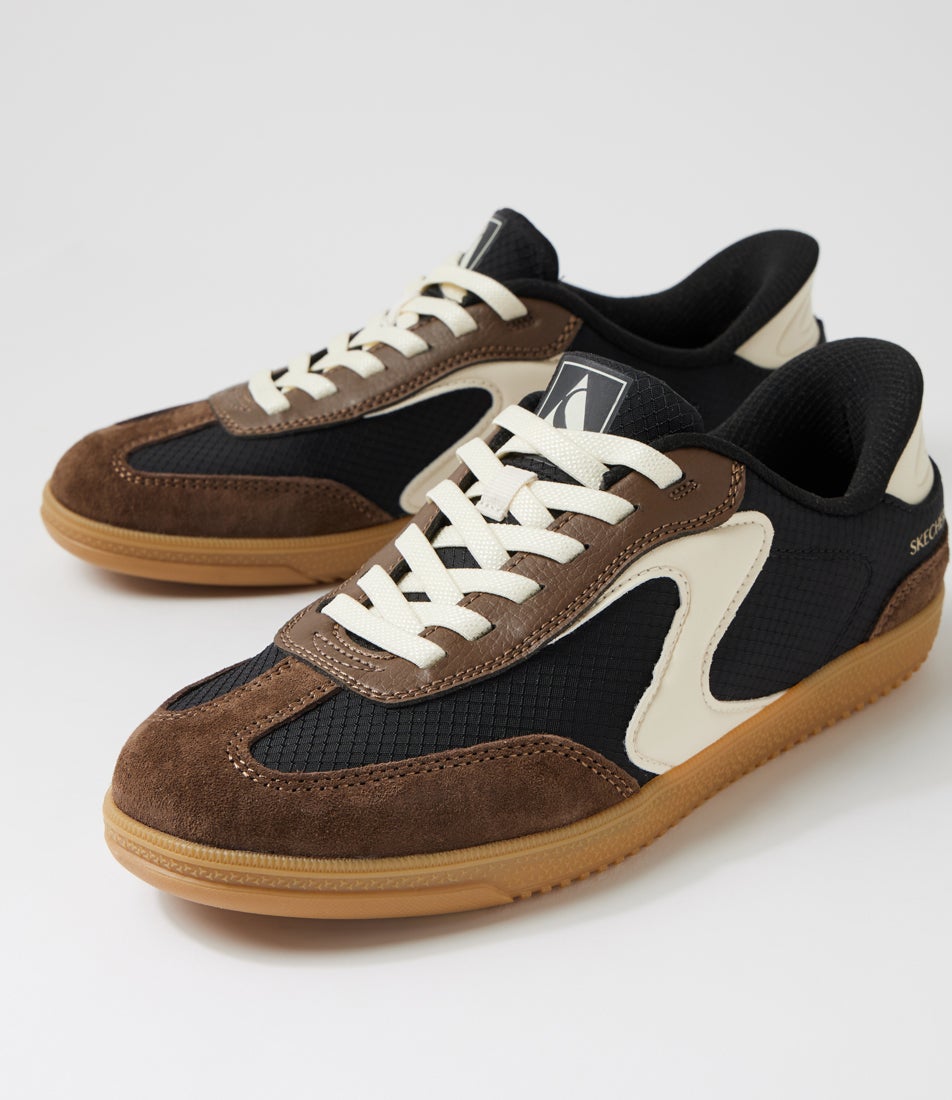 Hotshot Everyday Ease Black Brown Multi Lace Up Sneakers Hotshot Everyday Ease Black Brown Multi Lace Up Sneakers