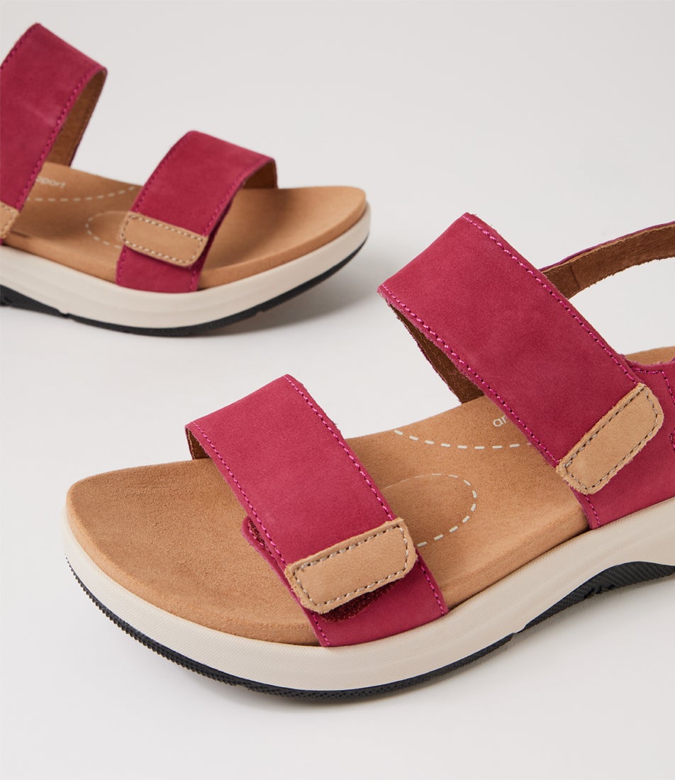 Estelle 04 Pink Kombi Suede Sandals