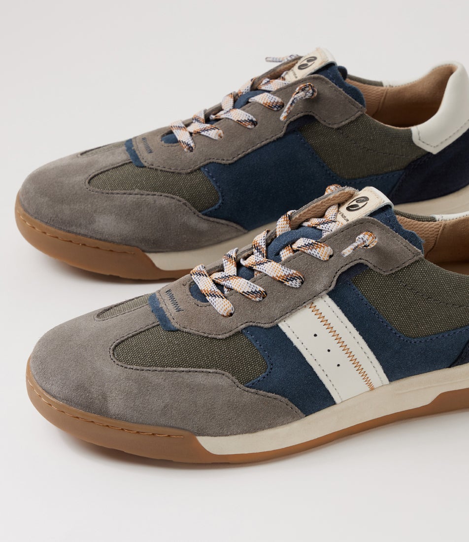 Blake 02 Blue Multi Suede Sneakers