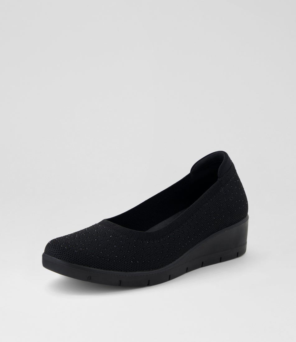 Elissa Black Multi Flat Shoes