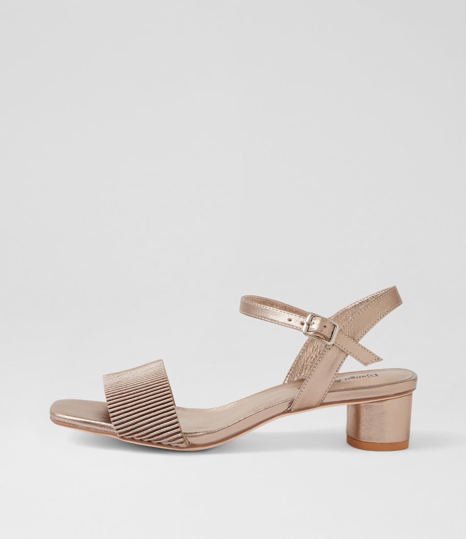 Hanita Champagne Leather Sandals