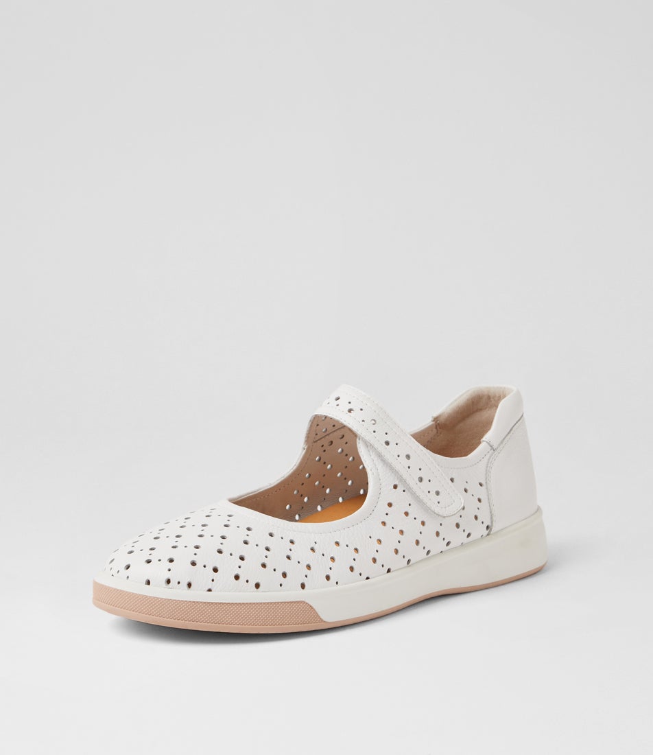 Antho Xf White Leather Mary Janes