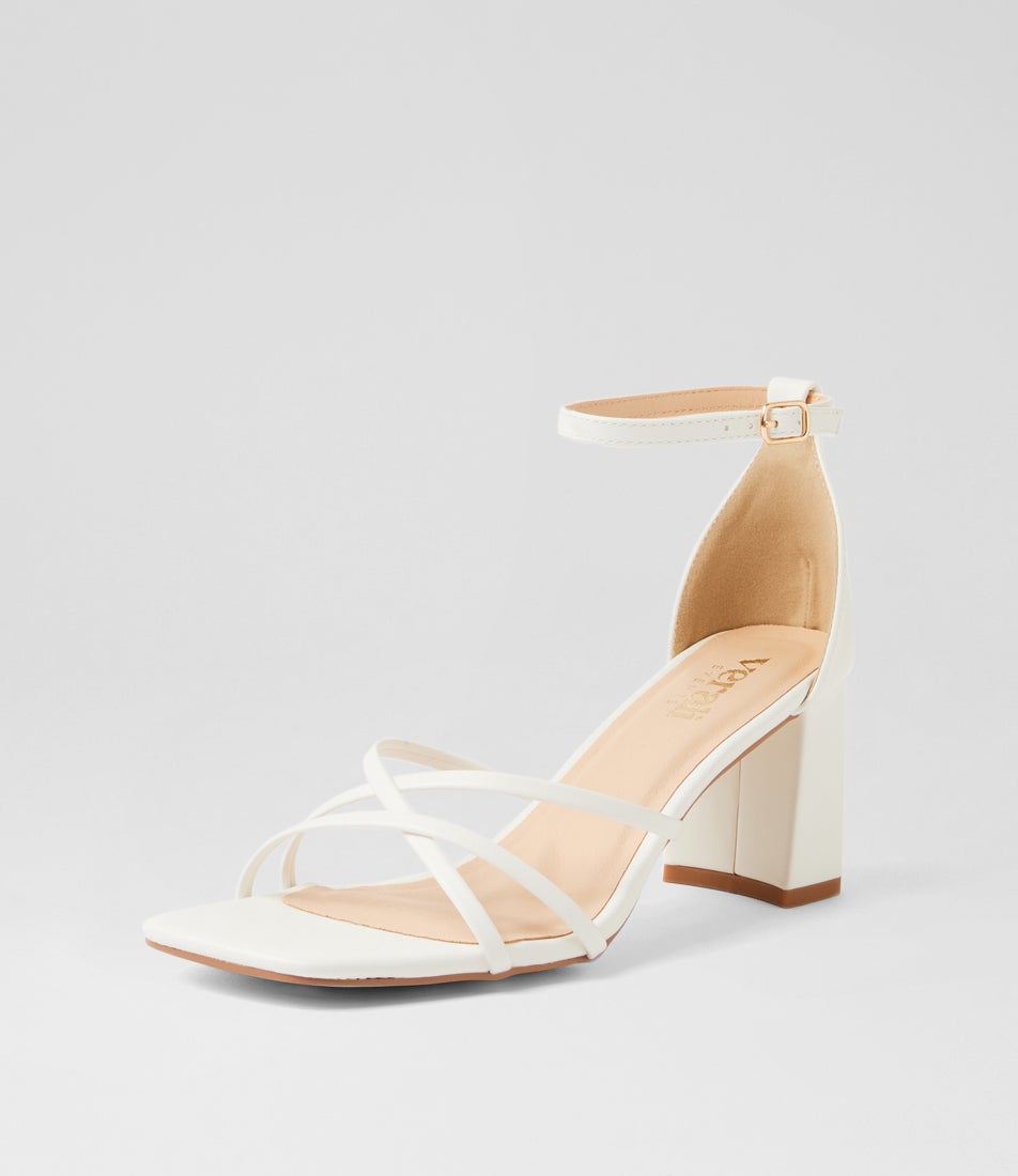 Nelly Chalk White Sandals
