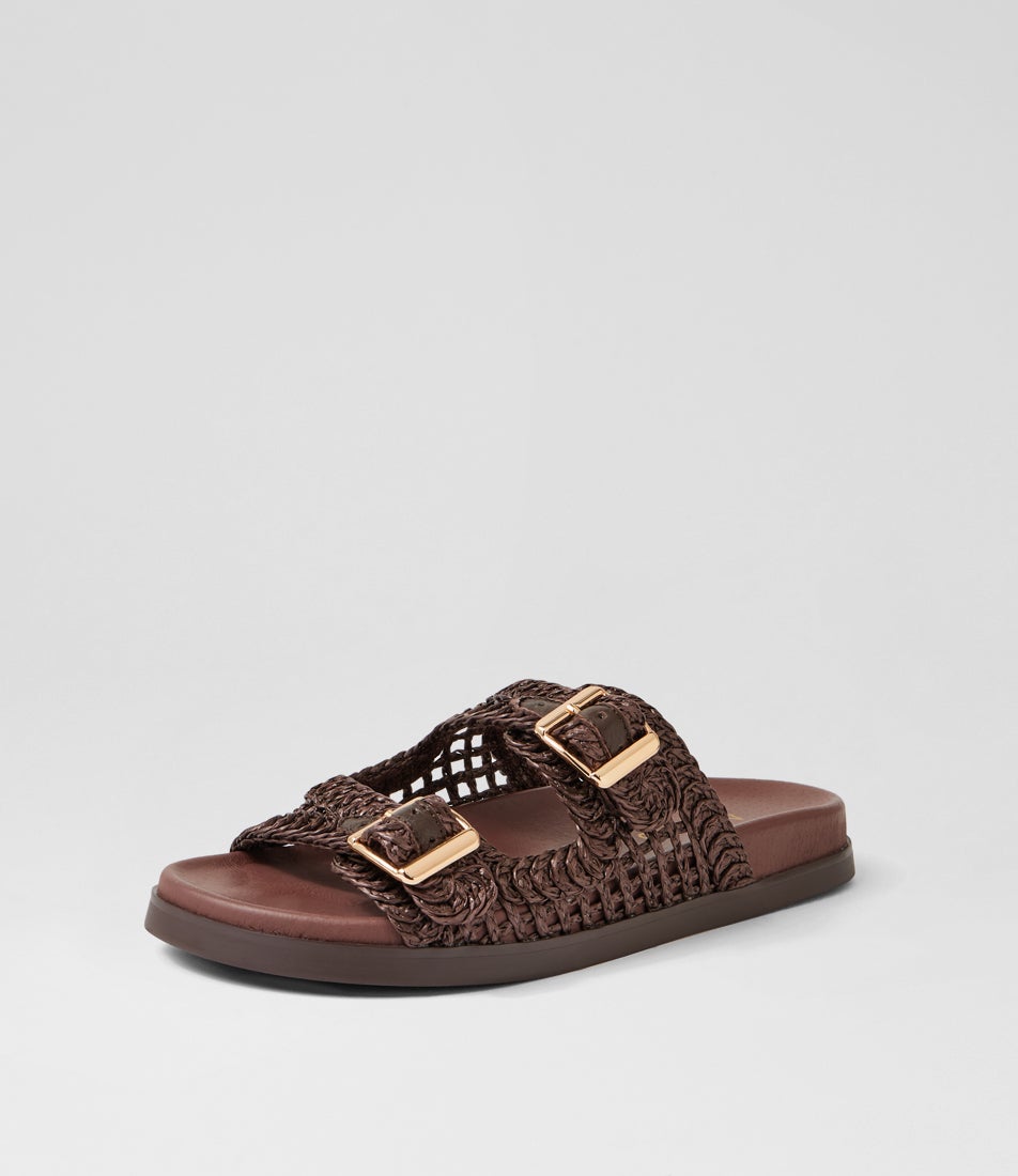 Reki Choc Synthetic Raffia Slides