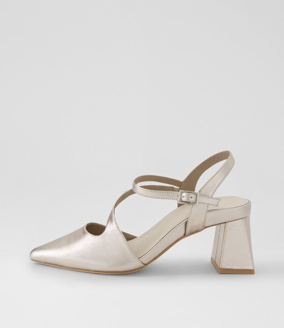 Wryn Platino Leather Heels