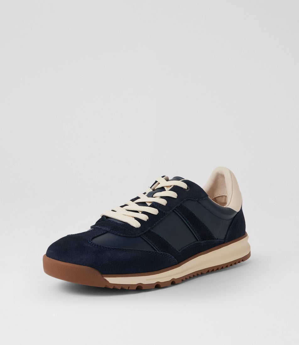 Ace Navy Multi Lace Up Sneakers