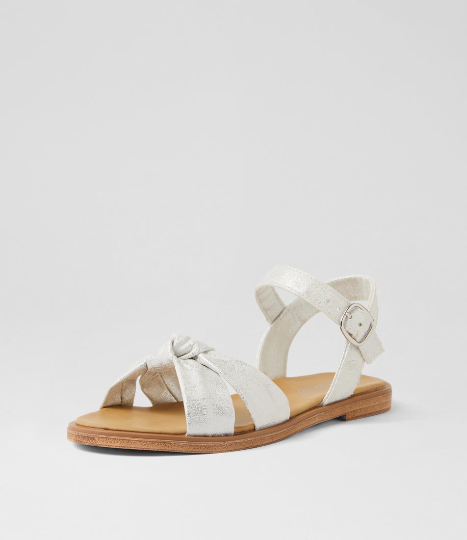 Rascal Youth White Silver Sandals