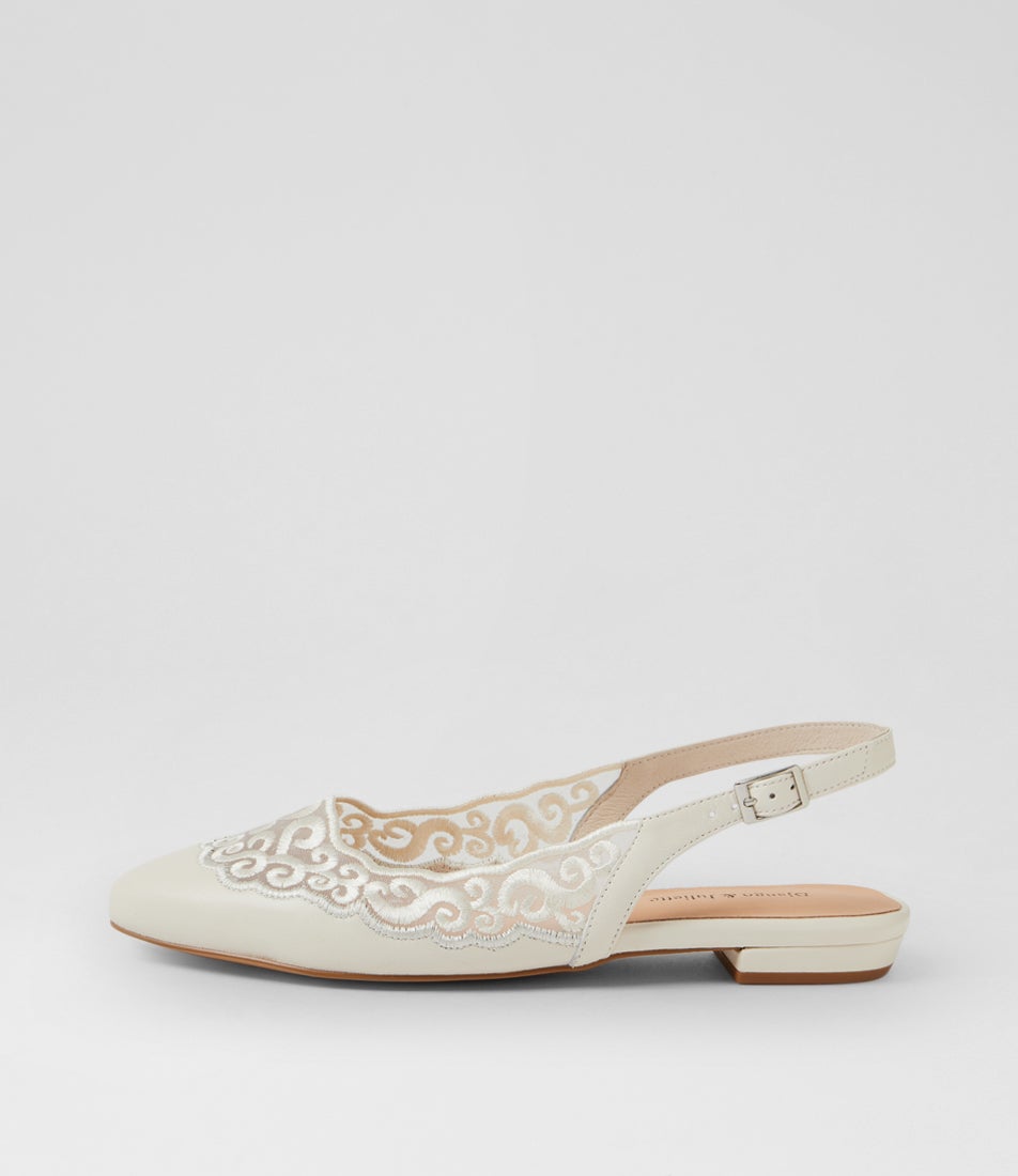 Ardine Ivory Mix Slingbacks