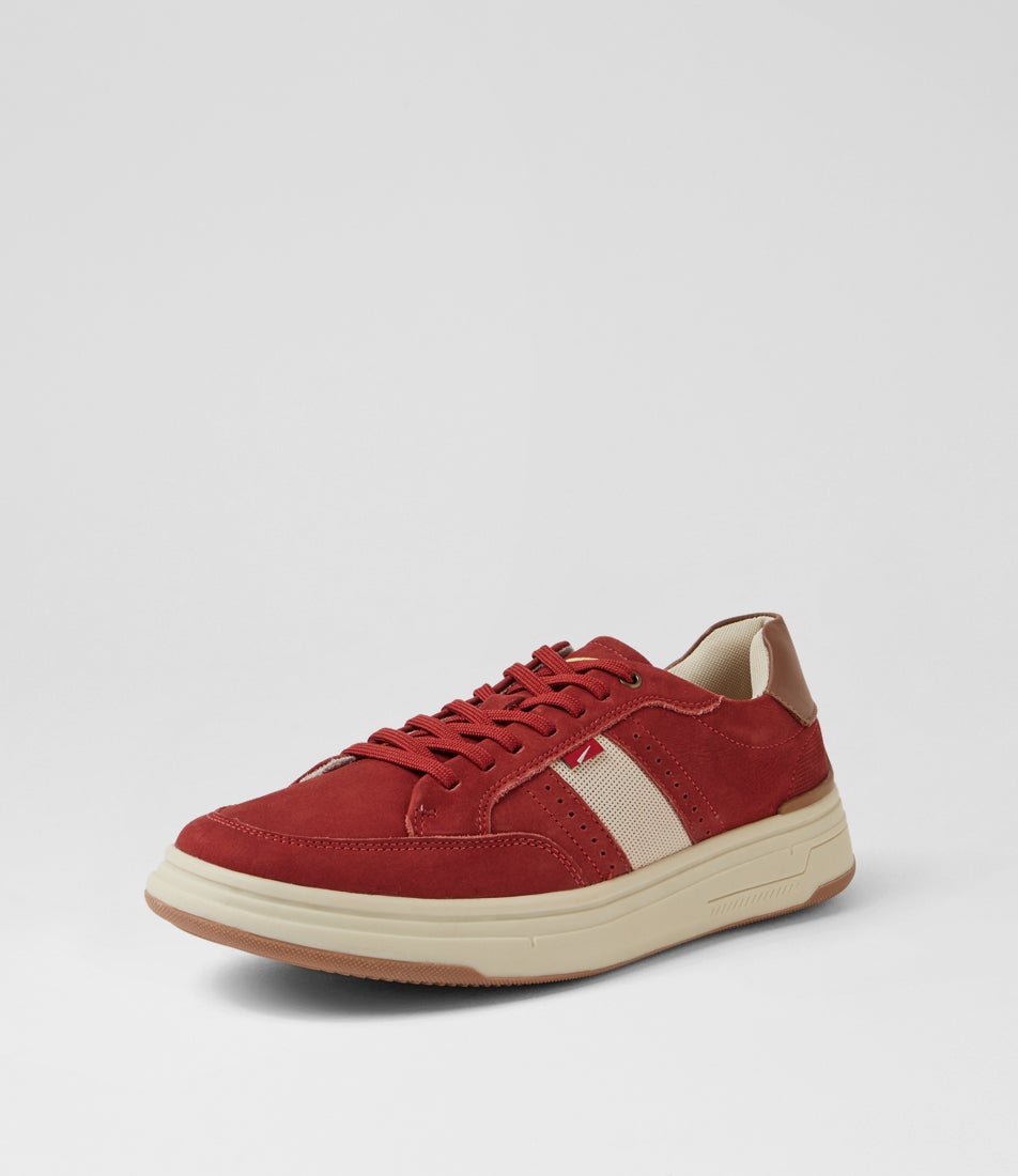 Noe Red Leather Lace Ups