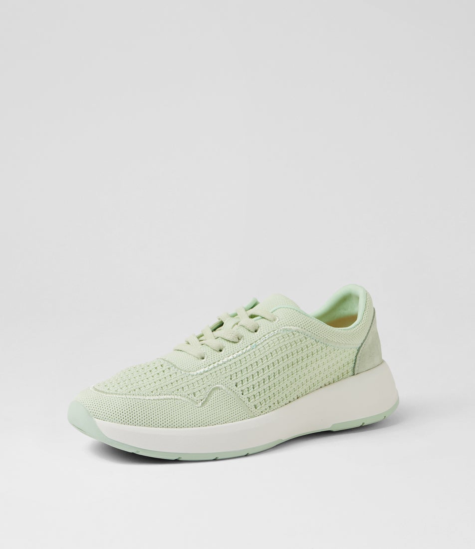 Tru Active Mint Knit Suede Lace Up Sneakers