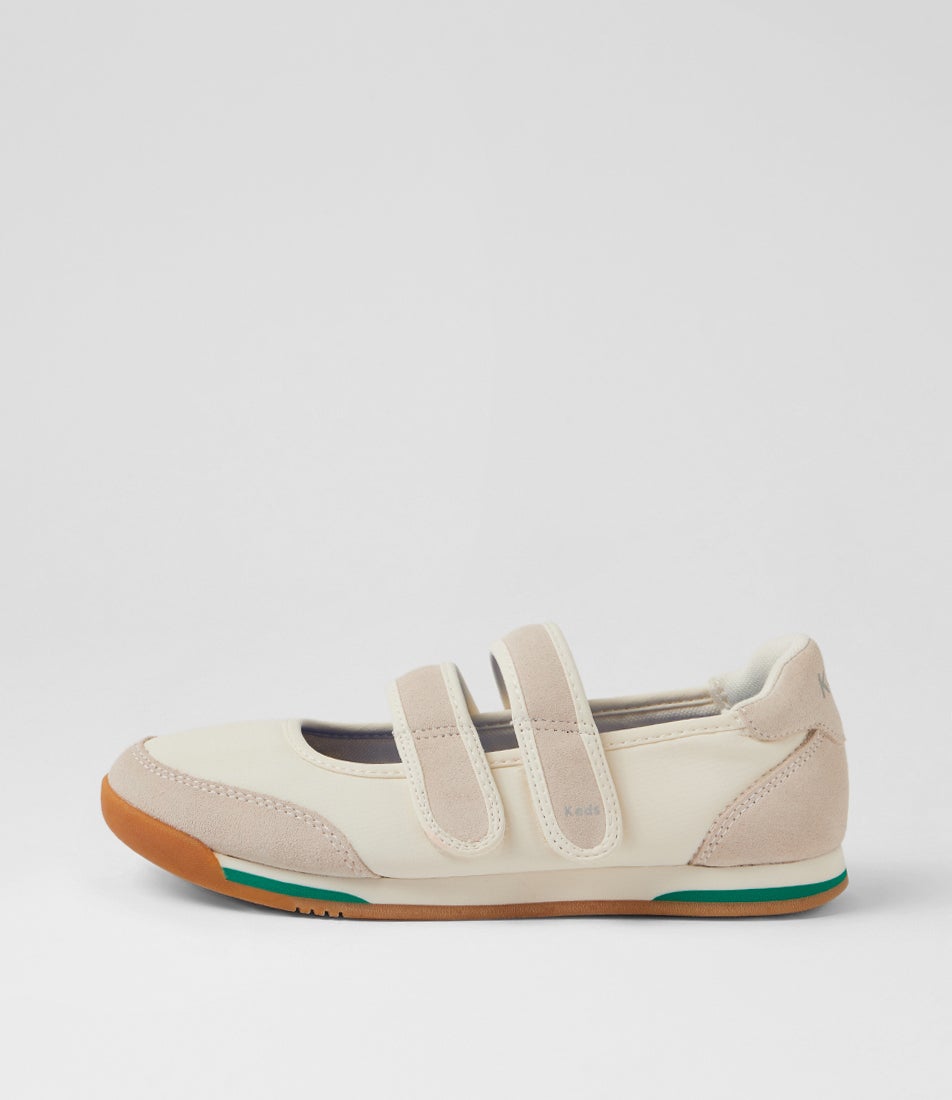 Revival Egret Suede Nylon Mary Jane Sneakers