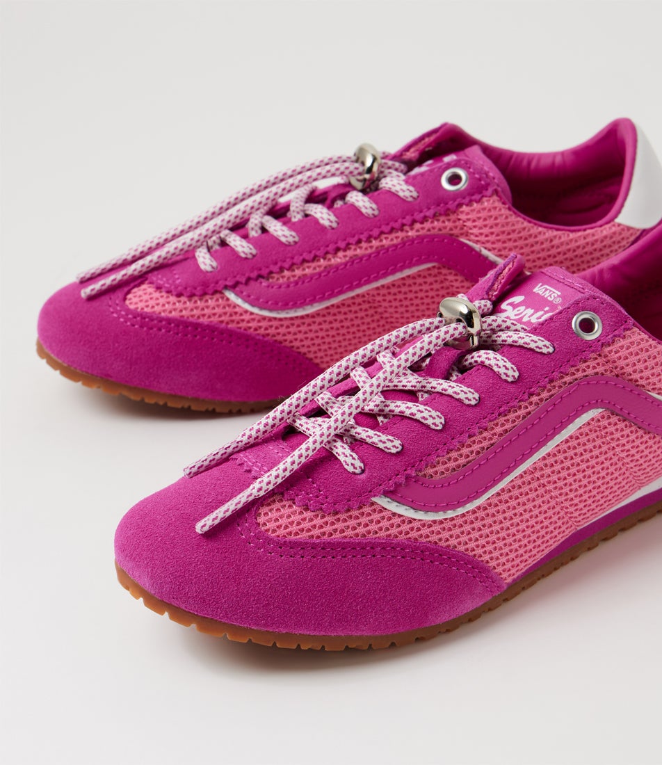 Super Lowpro W Pink Fizz Suede Mesh Sneakers