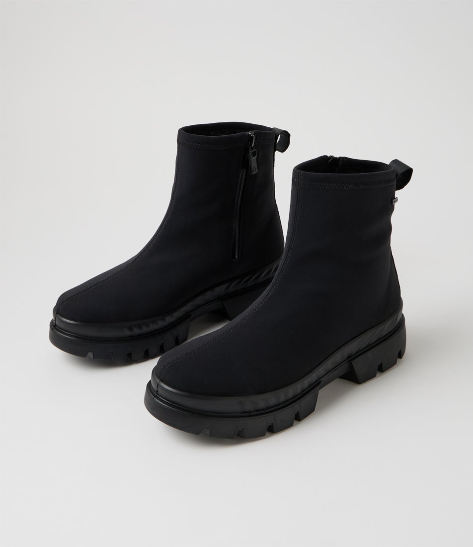Mood 2 Black Fabric Ankle Boots