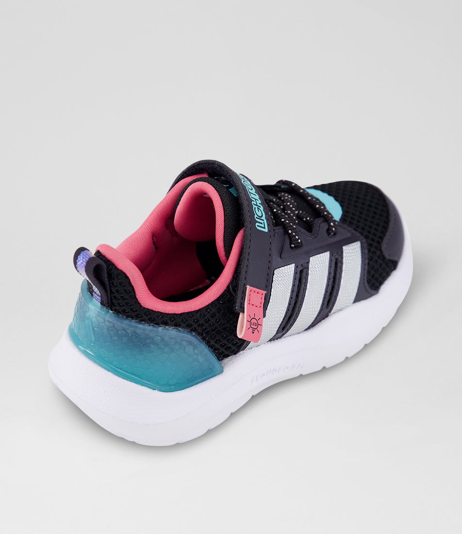 Lightorama Runner Toddler Black Silver Aurora Mesh Sneakers
