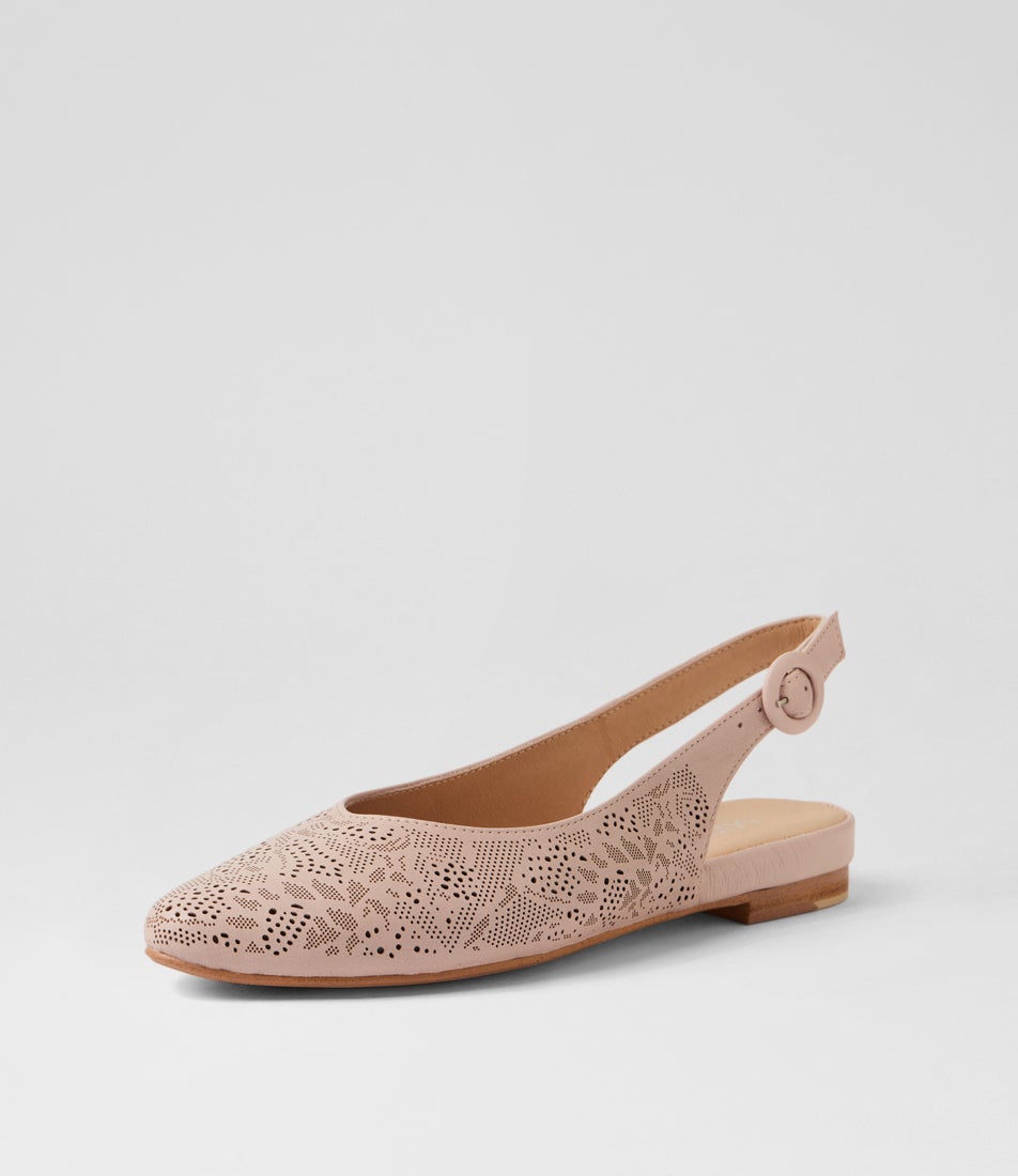 Freddy Dusty Pink Leather Slingbacks