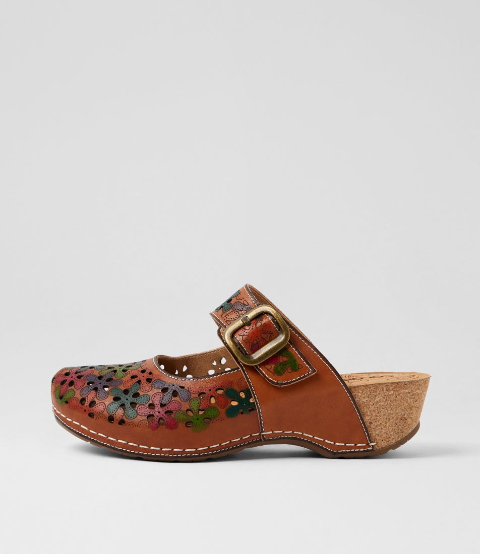 Joker Tan Multi Leather Wedges Joker Tan Multi Leather Wedges