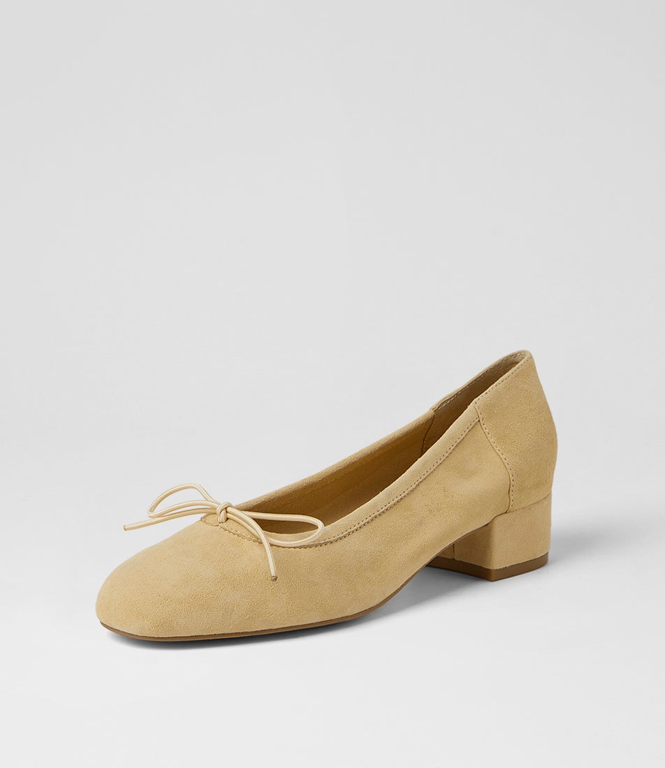 Jeahe Lemon Suede Heels