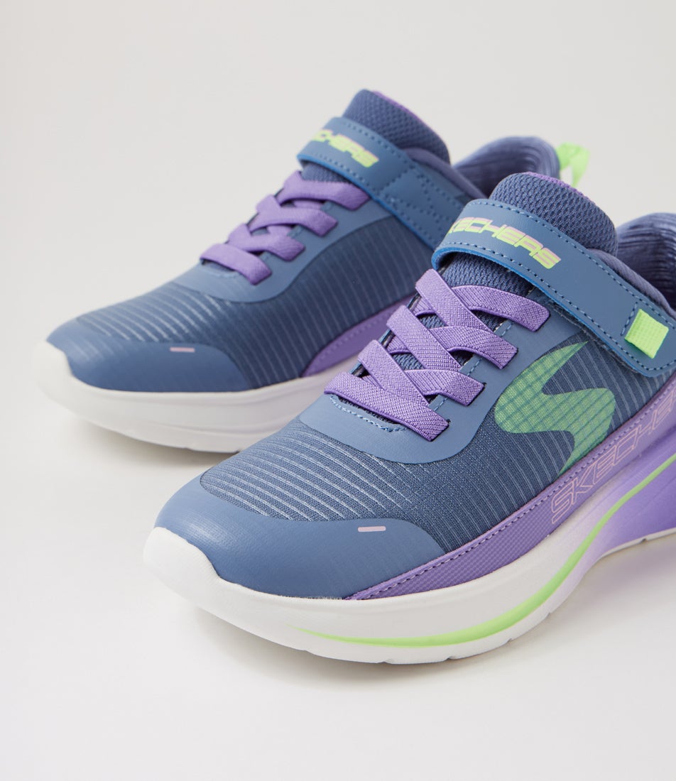 Wave 92 Imara Lite Junior Charcoal Purple Fabric Sneakers
