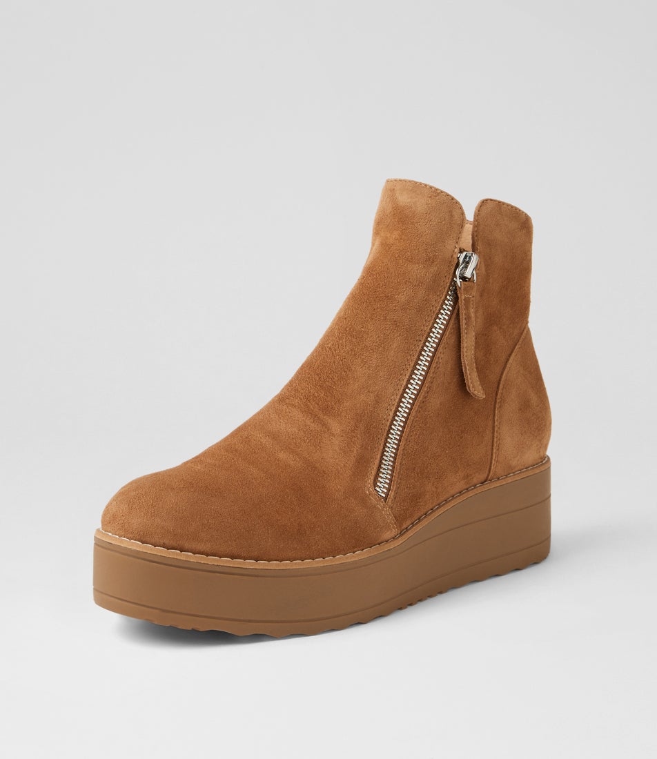 Nene Light Choc Suede Ankle Boots