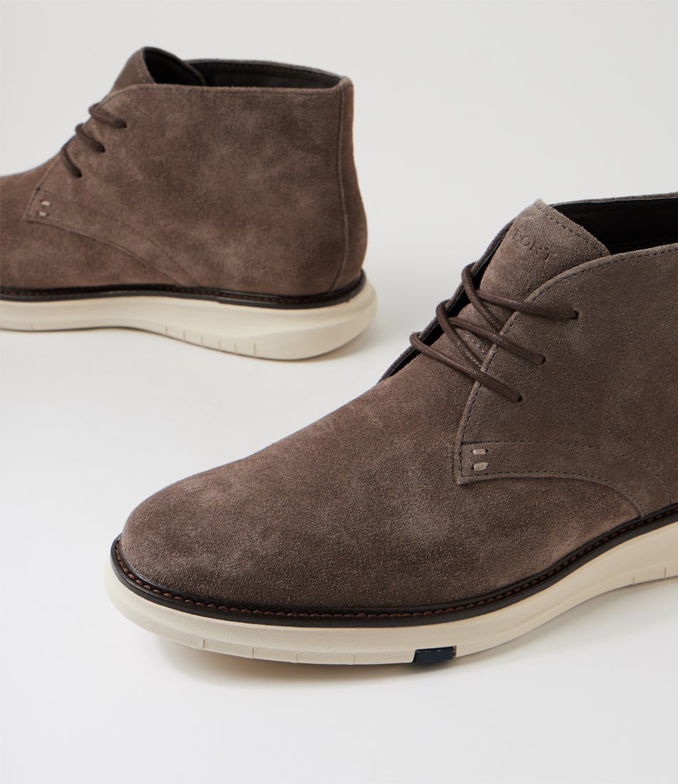 Dolittle Grey Suede Lace Up Boots