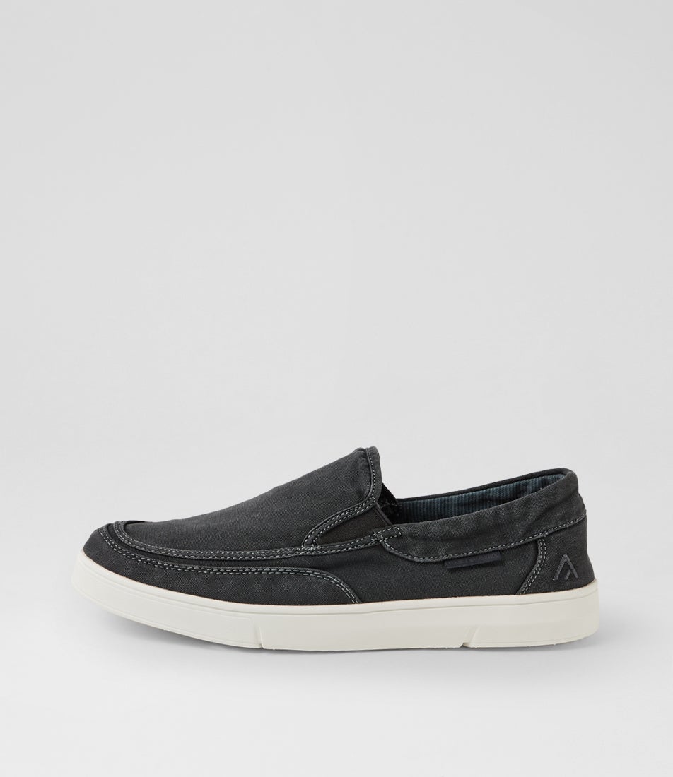 Alfieri Navy Canvas Slip On Sneakers