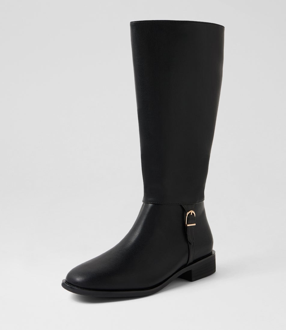 Arcade Black Smooth Knee High Boots