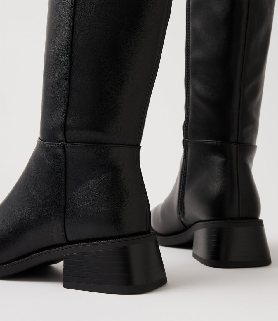 Dena Black Knee High Boots
