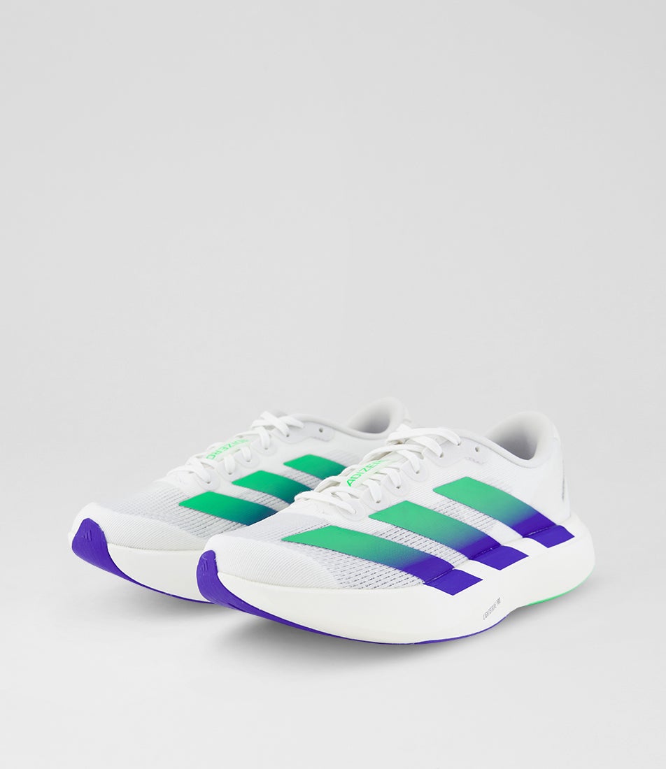 Adizero Evo Sl Youth White Screaming Green Blue Mesh Sneakers