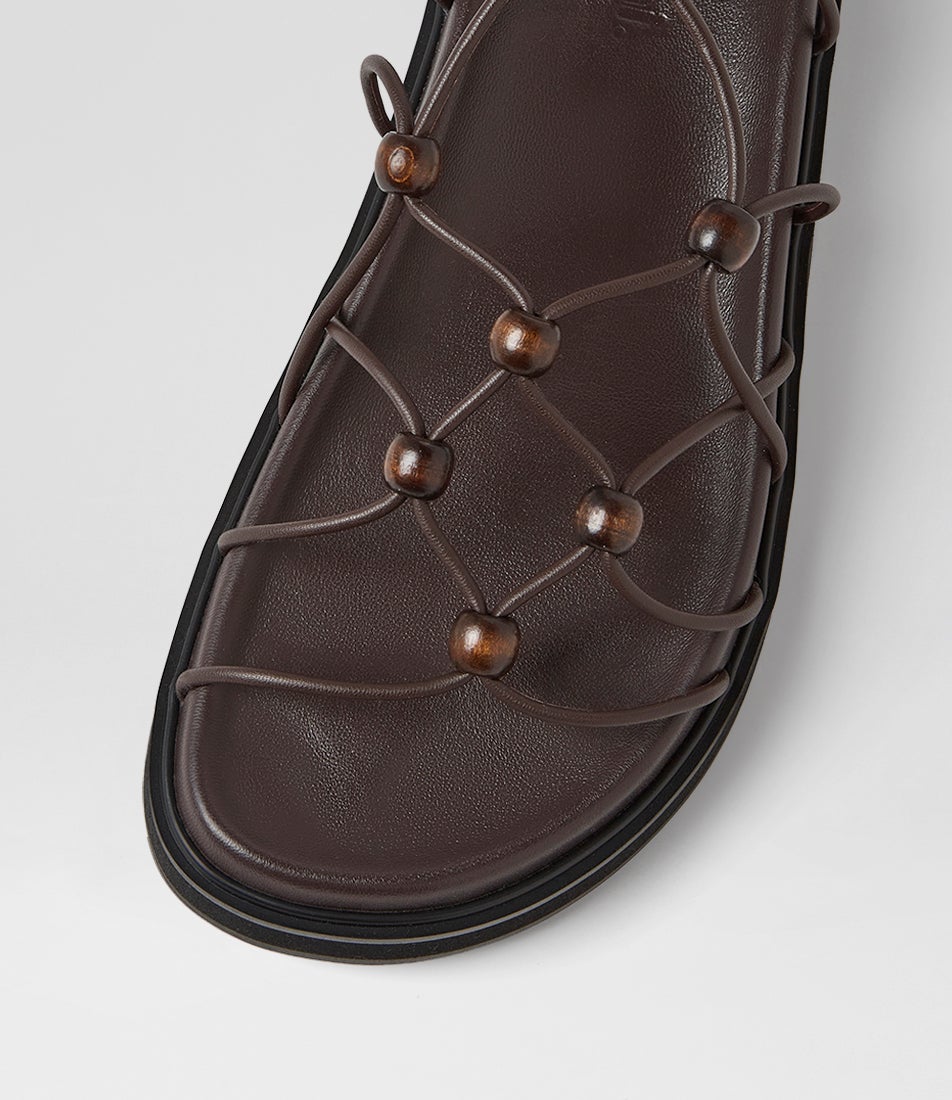 Menday Choc Leather Sandals